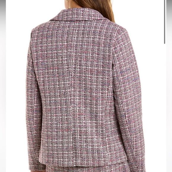 NWT Bagatelle Boxy Fit Blazer Pink Tweed Size M - Picture 2 of 7